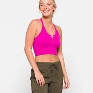 FP Movement by Free People Henley Free Throw Racerback Crop Top. NWOT